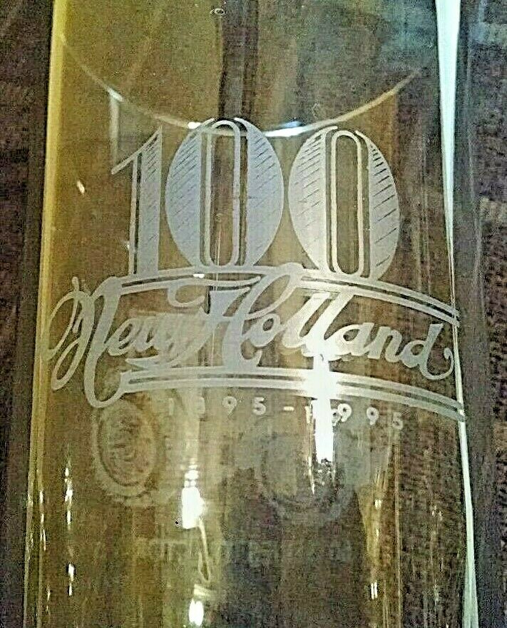 NEW HOLLAND TRACTOR GLASS SET 6 100TH ANNIV 1895 1995 BALER SKID STEER ENGINE.