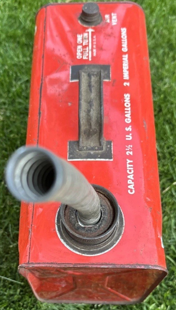 Vintage Jacobsen Metal Fuel Gas Gasoline 2-1/2 Gallon Tank Can Power Mowers