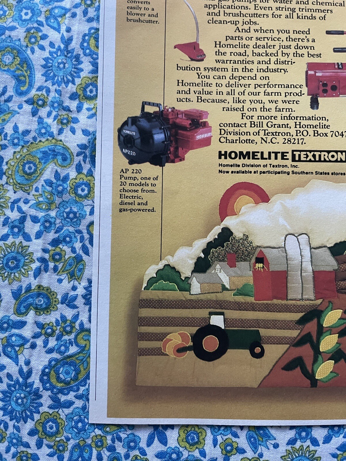 Vintage 1981 Homelite Print Ad String Trimmer Chainsaw Generator Ad Only