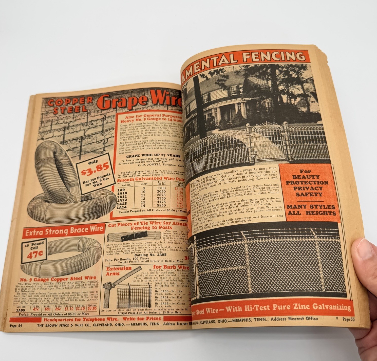 JIM BROWN’S 1935 BARGAIN BOOK – THE BROWN FENCE & WIRE CO.- Catalog