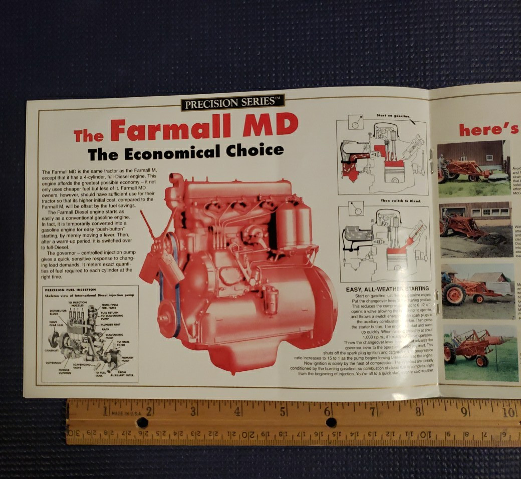 International Harvester Farmall MD & McCormick 31 Loader Catalog Brochure COLOR