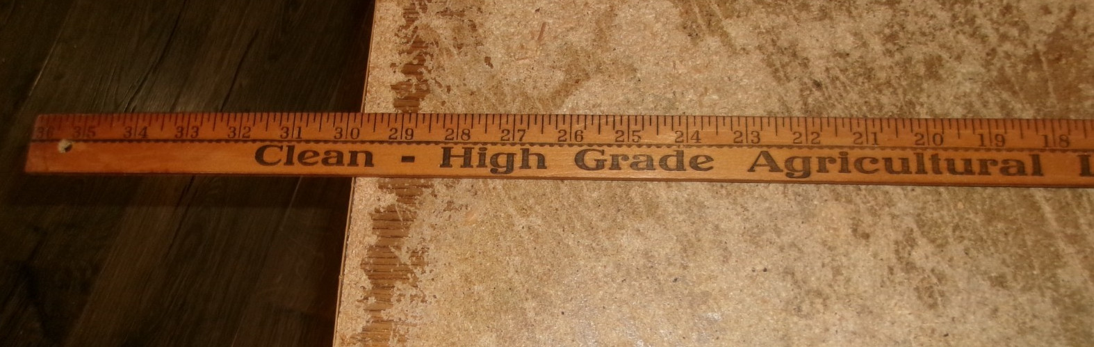 vintage 36″ wood yardstick morris limestone co. morris,il. good used