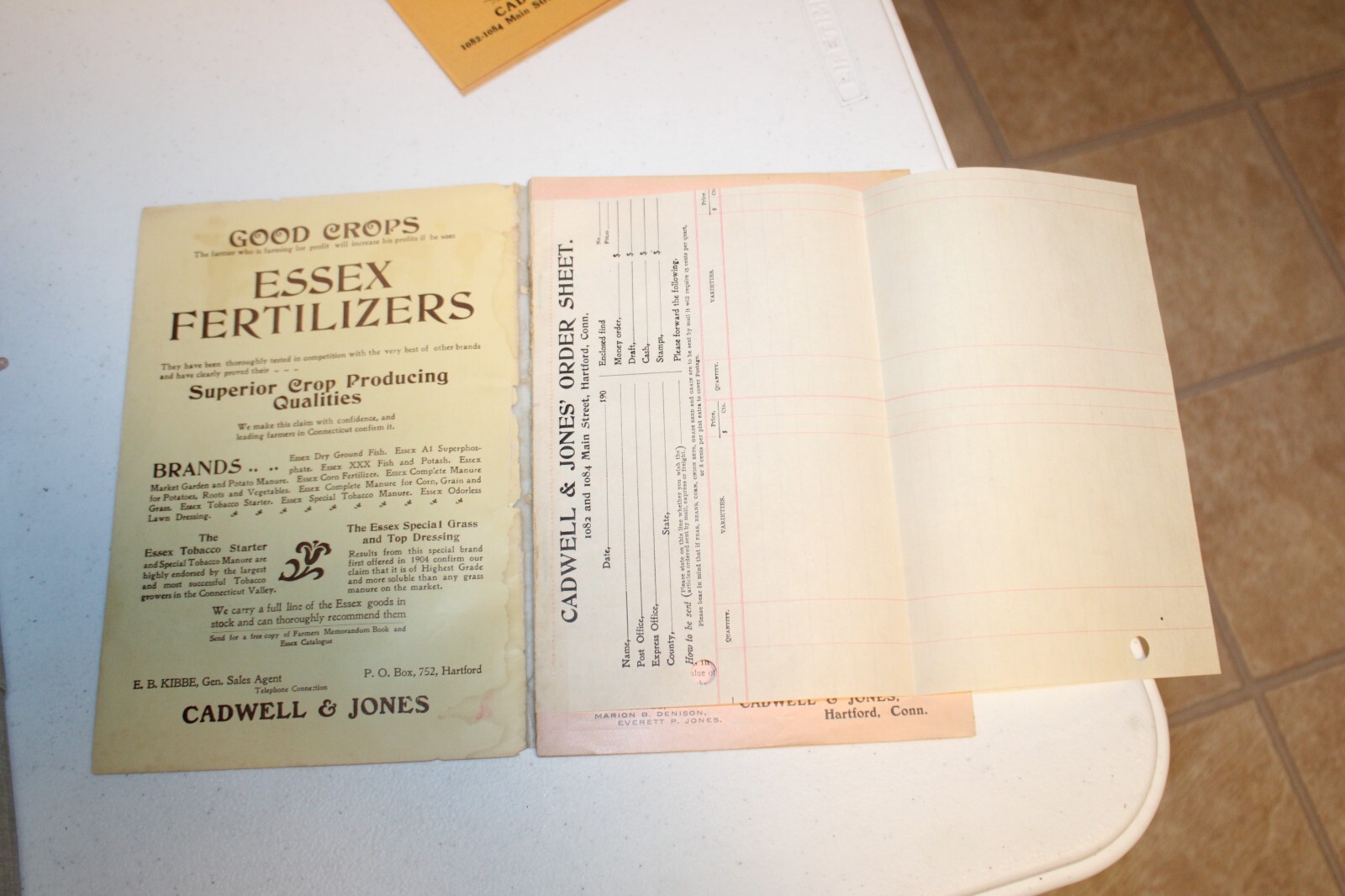 Vtg 1904 Advertising Catalog Caldwell & Jones Seeds & Agricultural Implements
