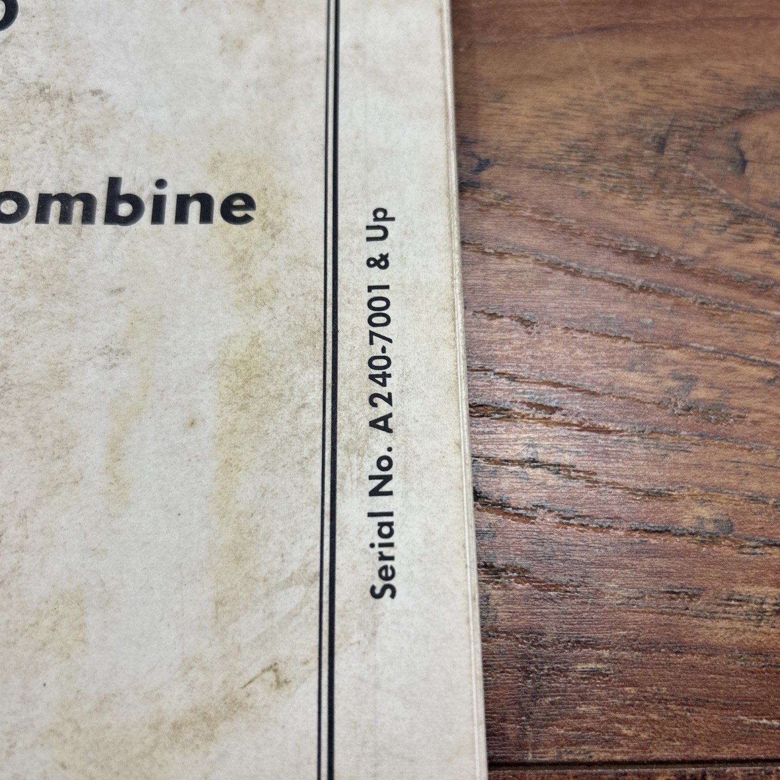 Allis Chalmers A240 Corn Head Operators Manual Gleaner A Combine Instruction