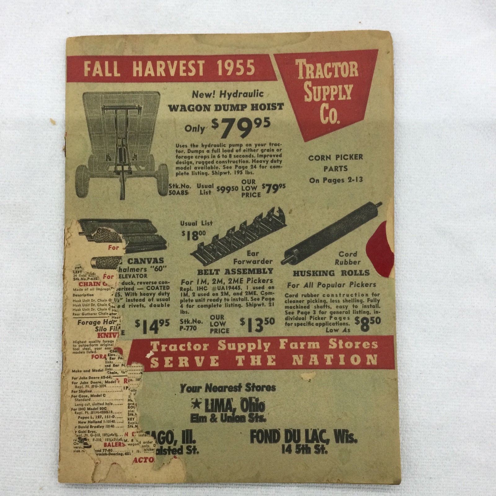 Fall Harvest 1955 Tractor Supply Co. Vintage Catalogue, Preowned