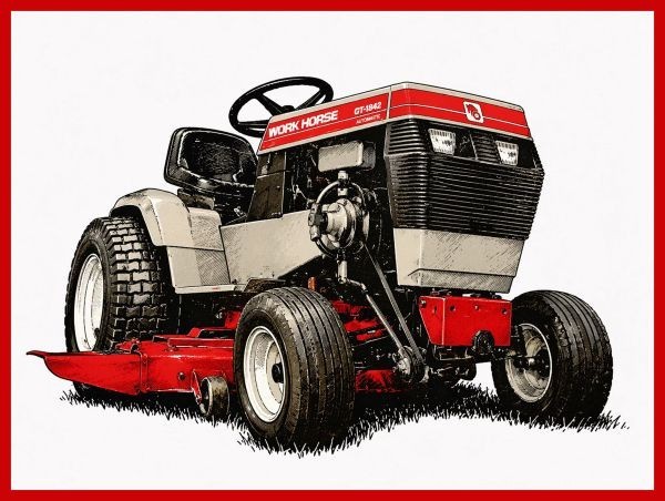 Wheel Horse GT 1100 Work Horse Lawn Tractor NEW METAL SIGN: 9×12″ Ships Free