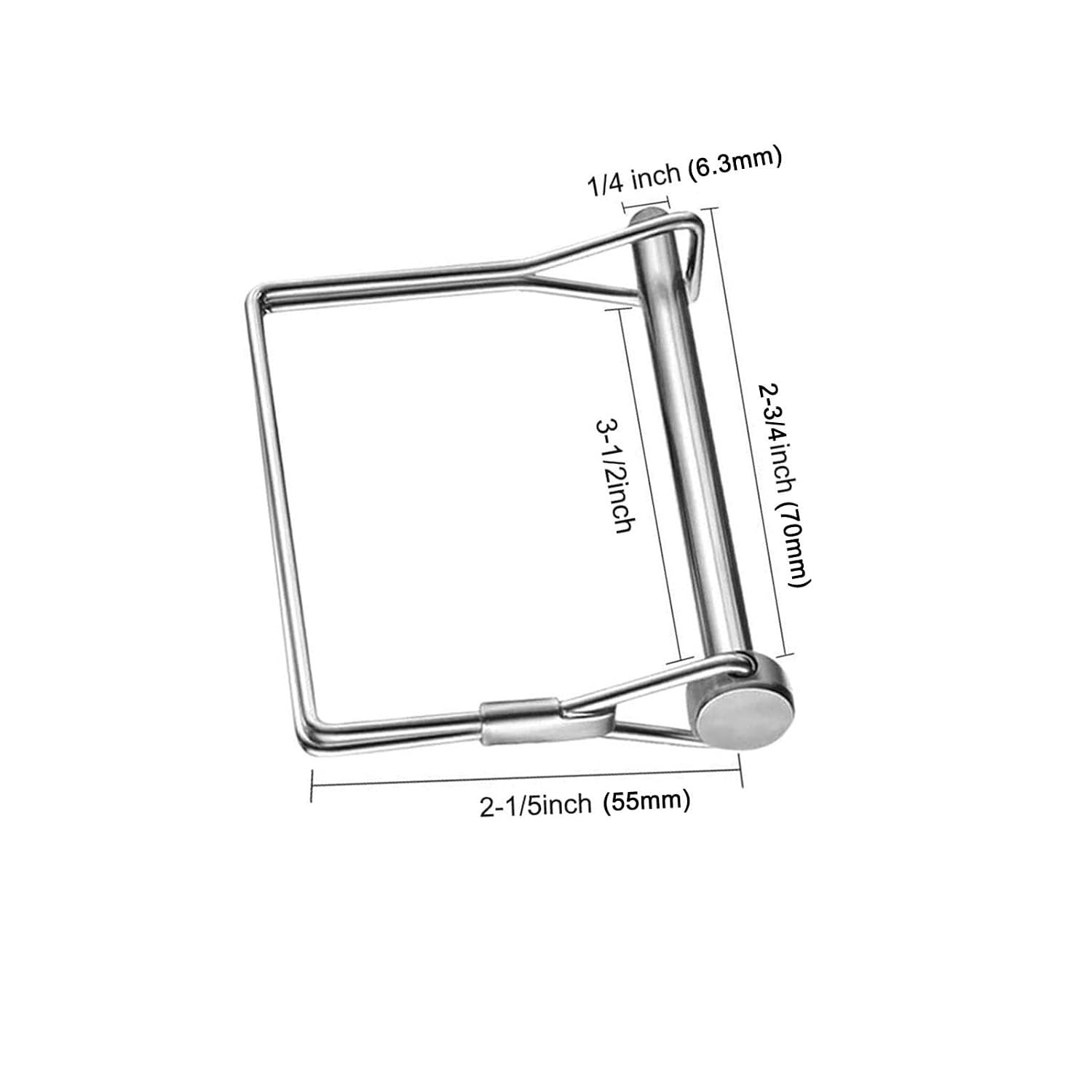 Shaft Locking Pin 1/4 pin,Hitch pin,Wire Lock Pin,Safety Coupler Pin 1/4″ x 2…