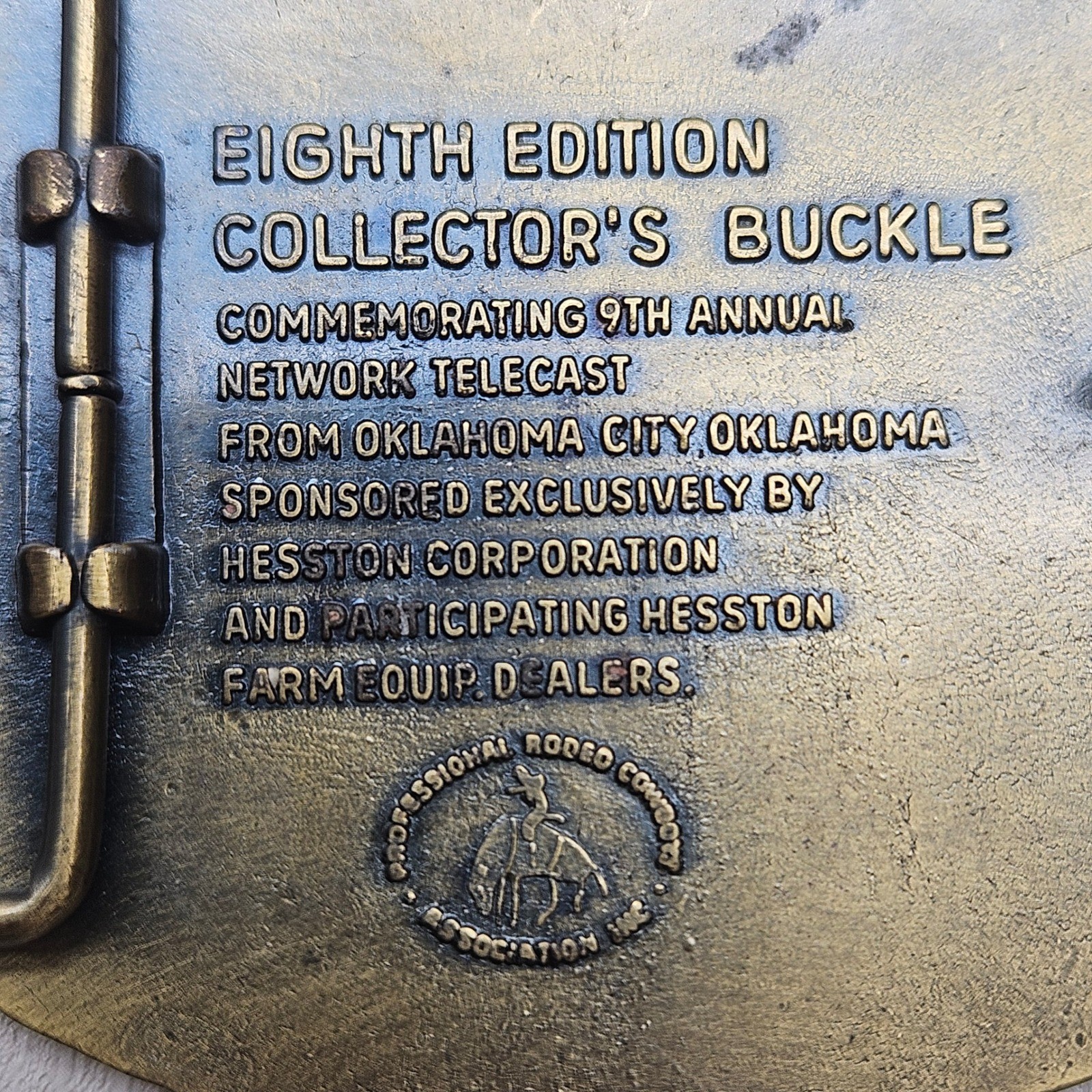 Hesston 1982 National Finals Rodeo Belt Buckle All Around Cowboy Eighth Edition