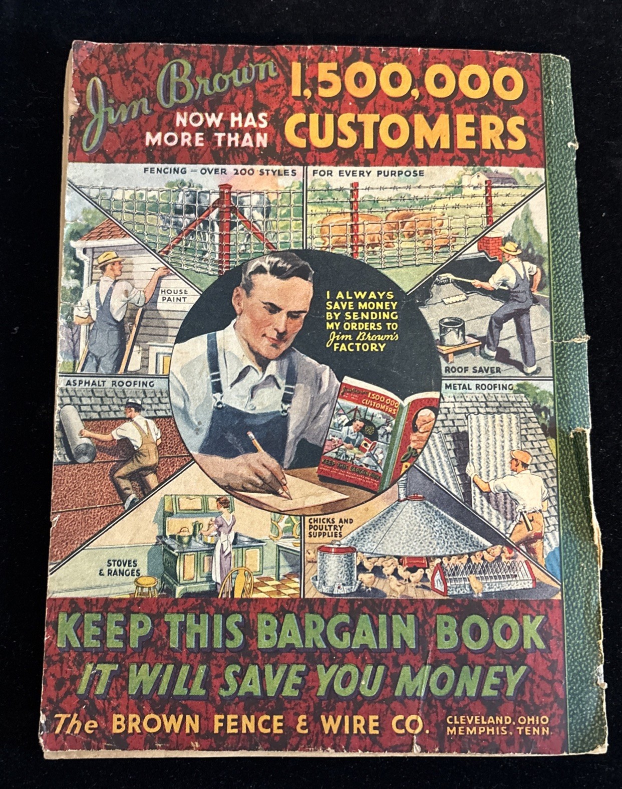 JIM BROWN’S 1935 BARGAIN BOOK – THE BROWN FENCE & WIRE CO.- Catalog See Pics