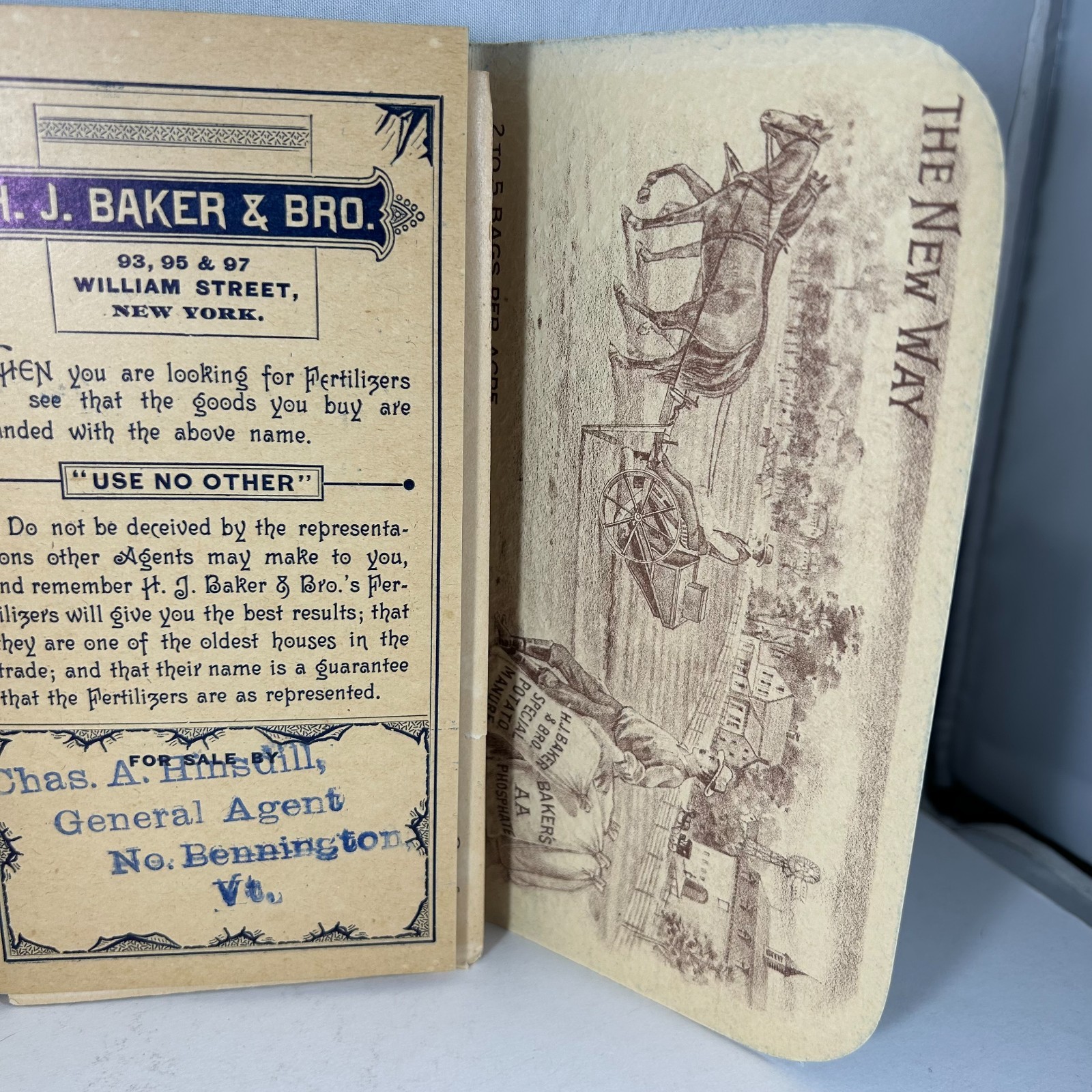 1898 Facts for Farmers H J Baker Fertilizers Manures Guide Advertising Brochure