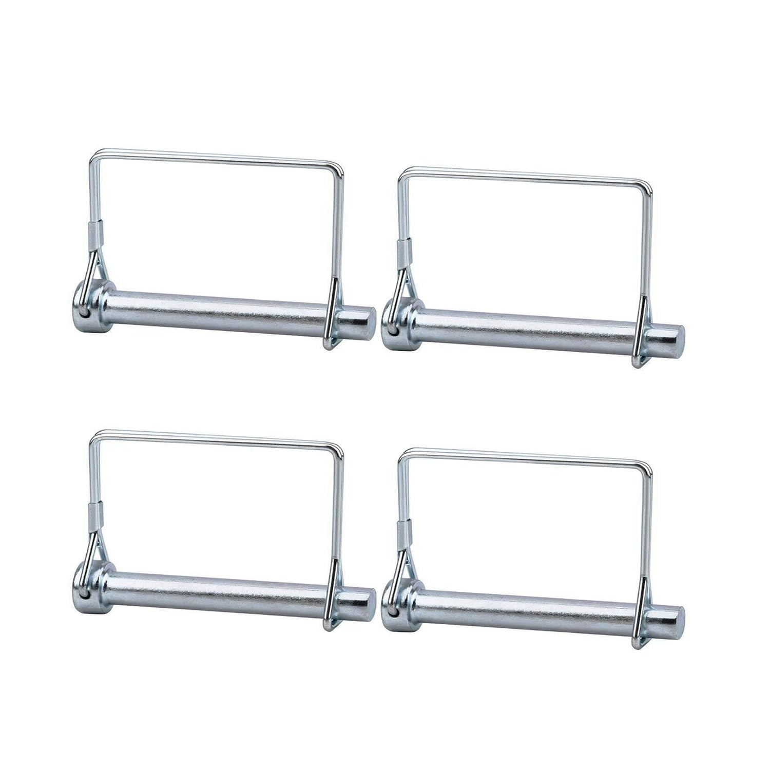 4 Pack 3/8″ X 4″ Heavy Duty Trailer Coupler Pins with Anti-Loss Cable – Zinc Pla