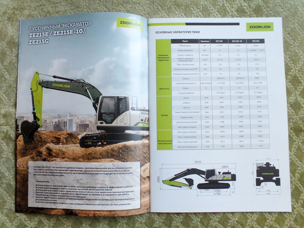 ZOOMLION Chinese Excavators Loaders Mining Equipment Catalog Brochure 2025