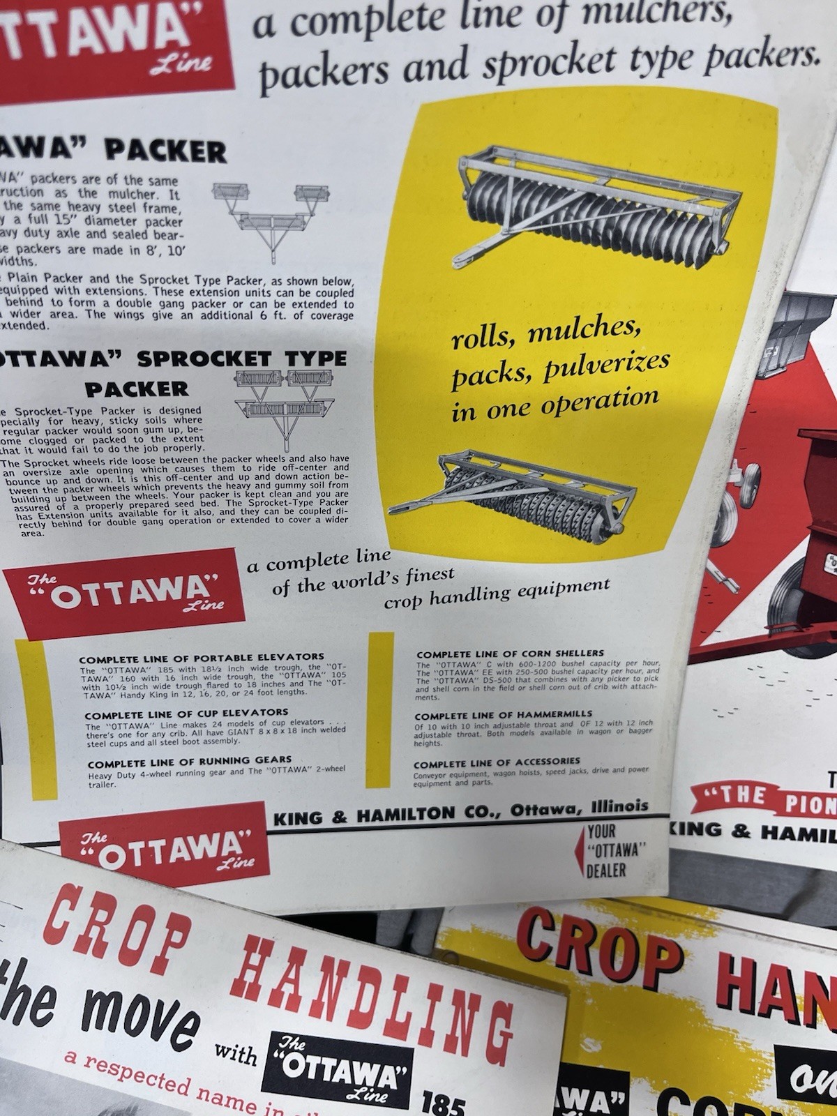 Lot. Of Over 70 Advertising Pieces From The Ottawa Line Produced In Ottawa IL