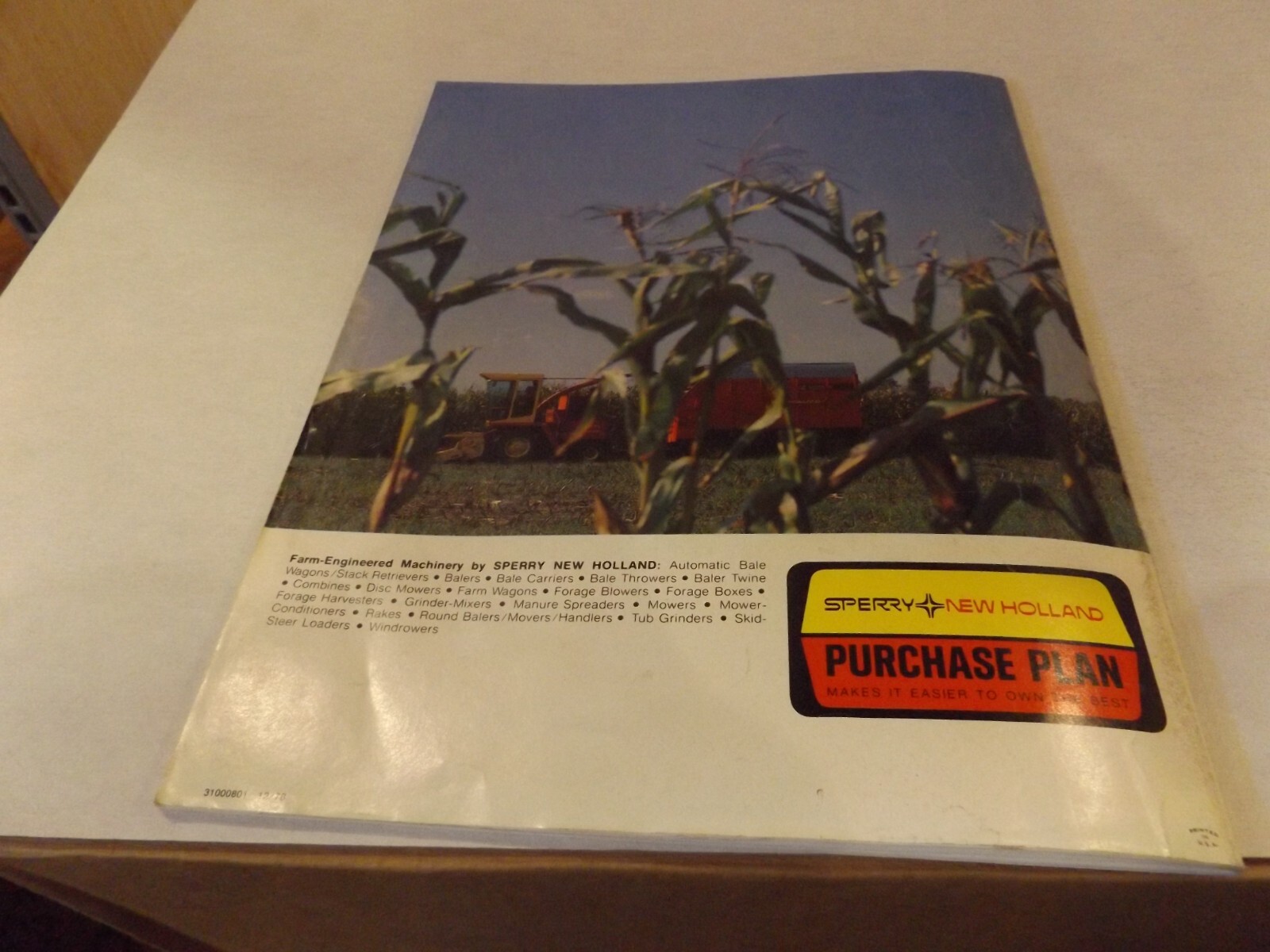 1978 SPERRY NEW HOLLAND FORAGE EQUIPMENT. LIT # 31000801 12/78