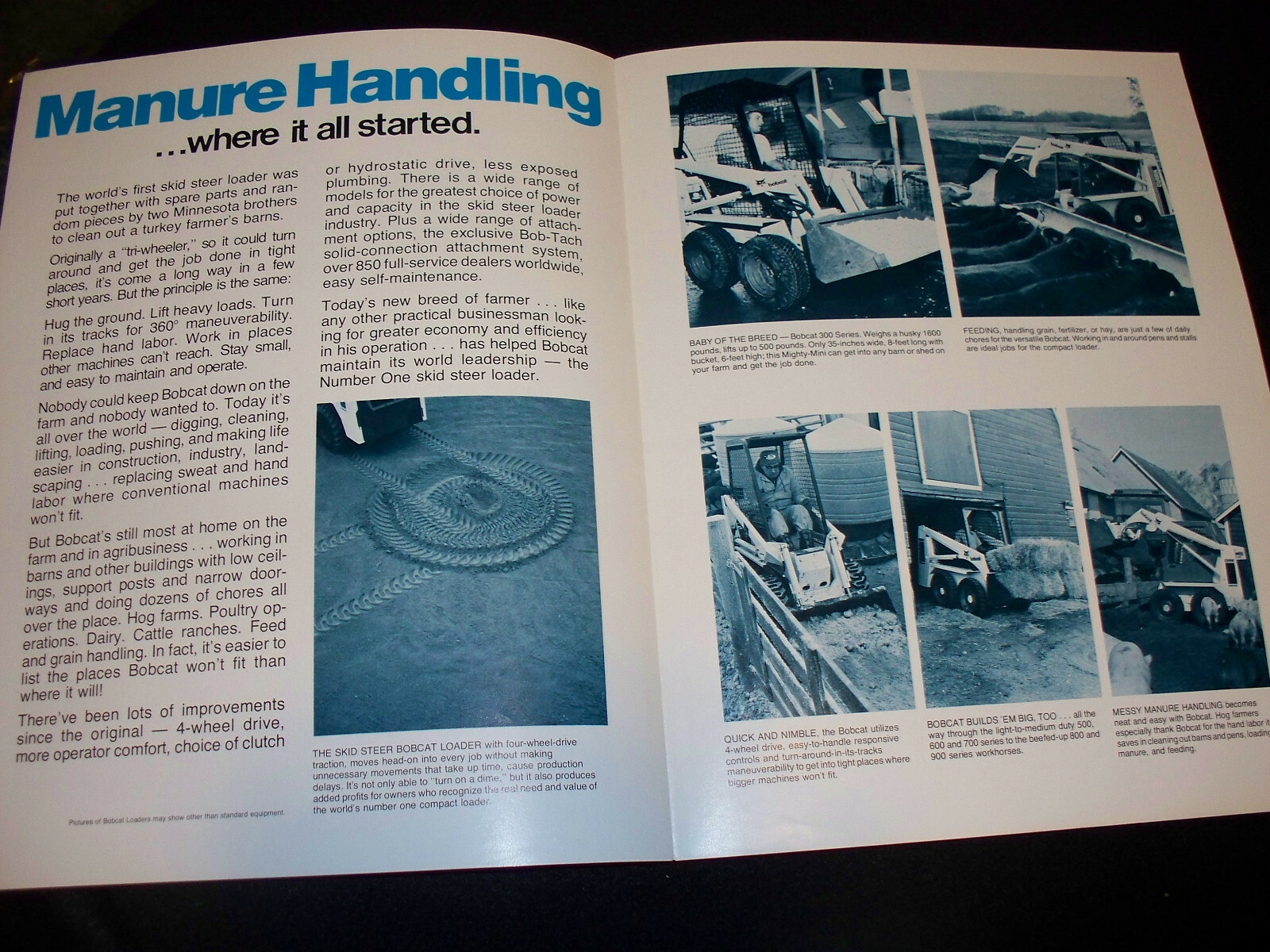 1977 Clark Melroe Bobcat On The Farm Advertising Brochure Skid Loader