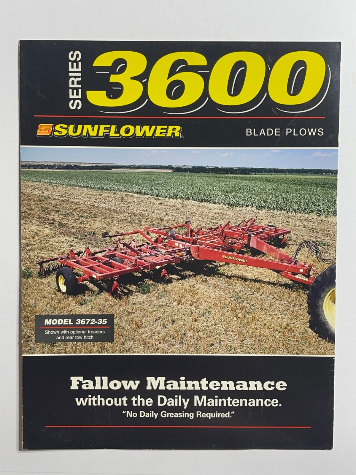 Sunflower Series 3600 Blade Plows Sales Brochure *Showroom Sales Booklet* (2001)