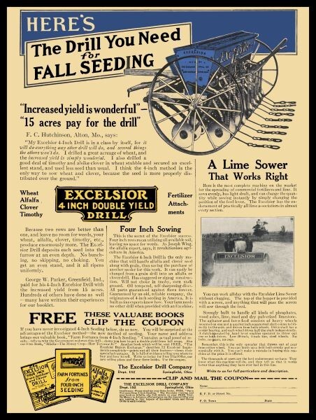 1917 Excelsior Drill of Springfield, OhiO NEW METAL SIGN: 12 x 16″ Ships Free
