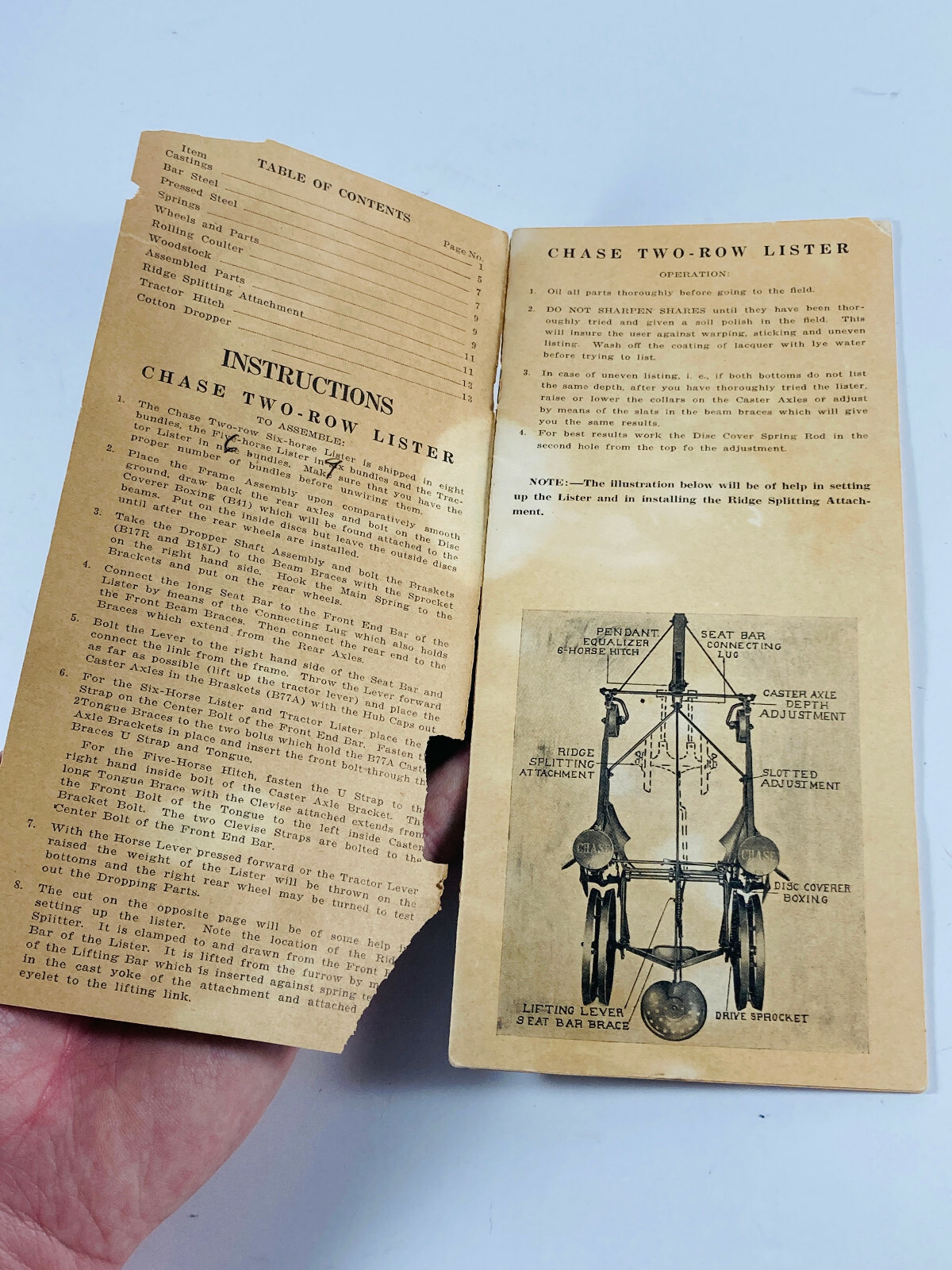 RARE 1920’s Chase Plow Co. Lincoln Nebraska NE advertising brochure