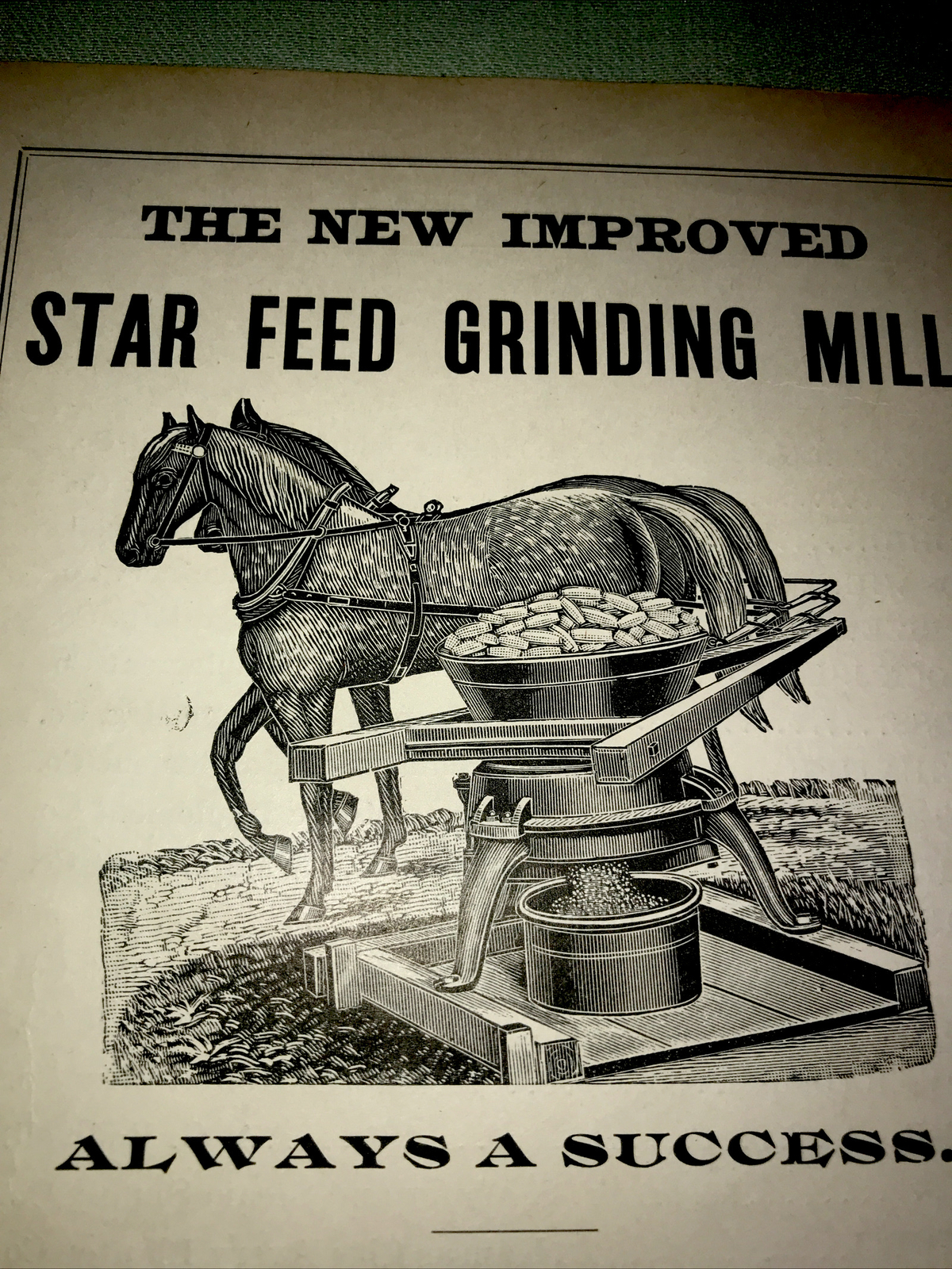 1898 Star Feed Grinding Mill Farm Advertising – Kansas City – Missouri