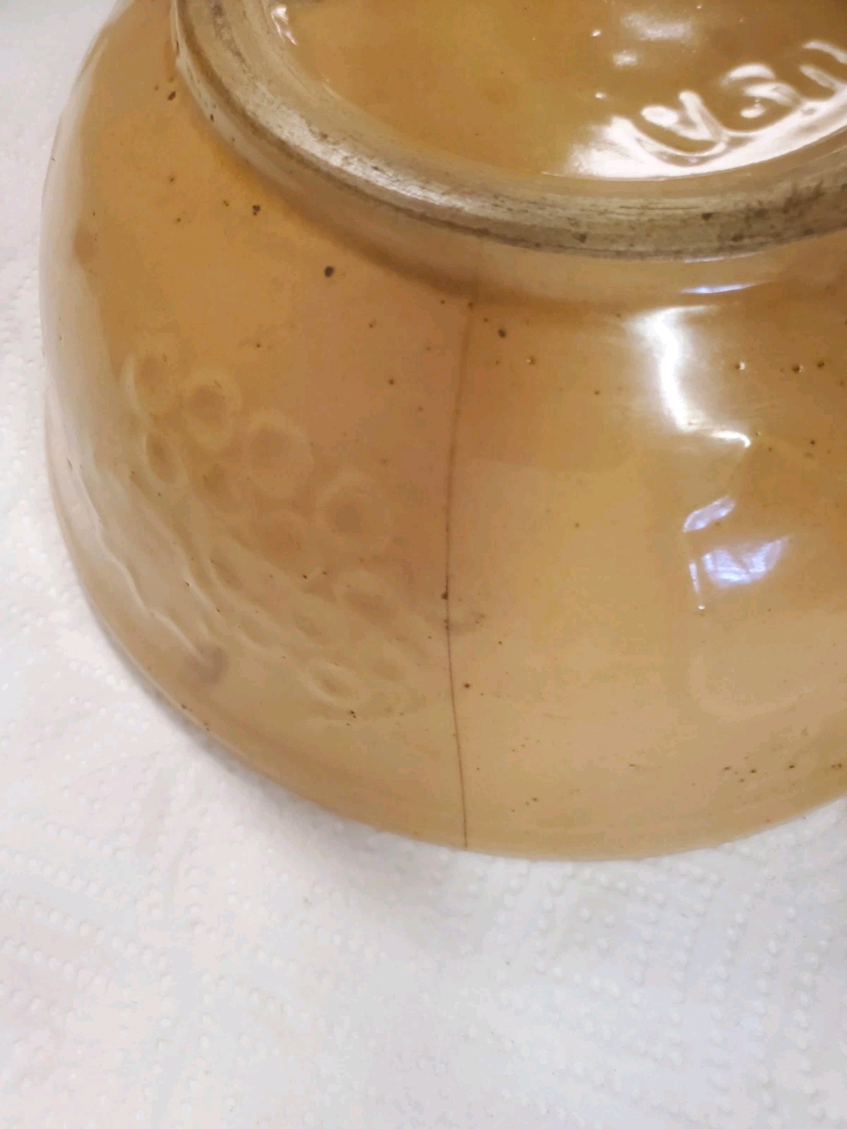 9″ Stoneware Bowl Co-op Grain And Product Company Ringstead Halfa Iowa Cracked