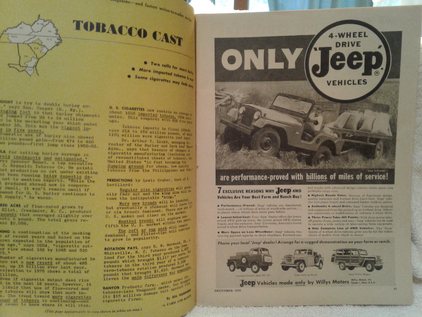 December 1959 FARM RANCH magazine business of farming advertising Camel Justin