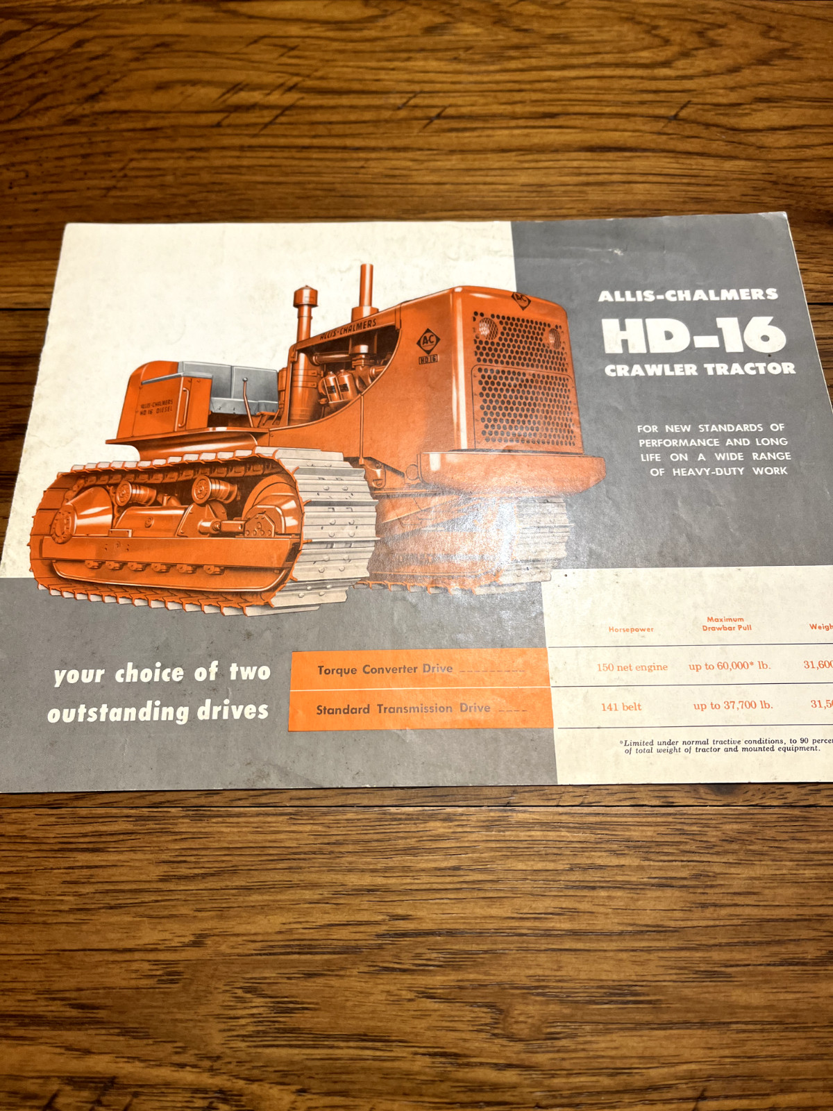 Allis Chalmers HD-16 Crawler Tractor For 1968 Brochure FCCA
