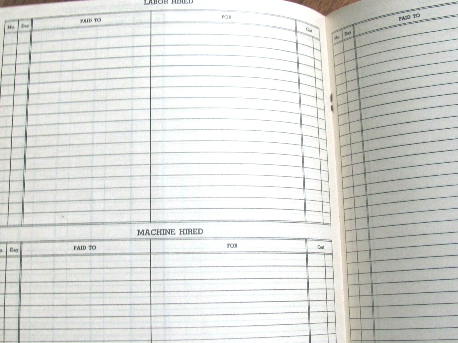1940’S UNUSED FARM TAX RECORD BOOK – WYOMING ILLINOIS FIRST NATIONAL BANK