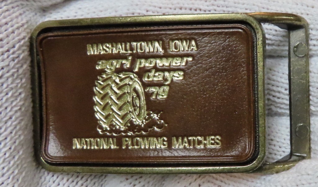 Marshalltown Iowa 1979 Plowing Matches Belt Buckle 