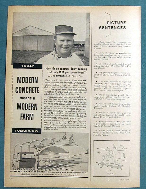 Orig 1963 Building Ad Features Ivo Geottemoeller, St Henry Mercer County Ohio