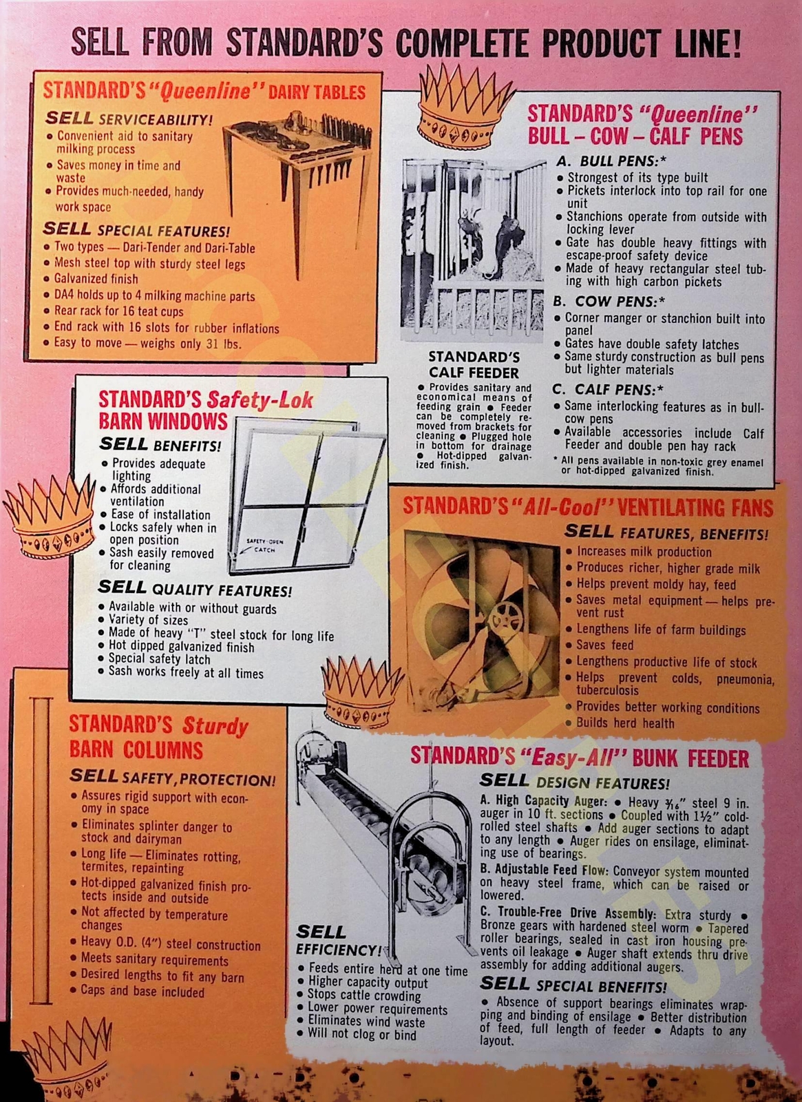 Vintage Farm Brochure Standard Equipment Agricultural Product’s 1960s