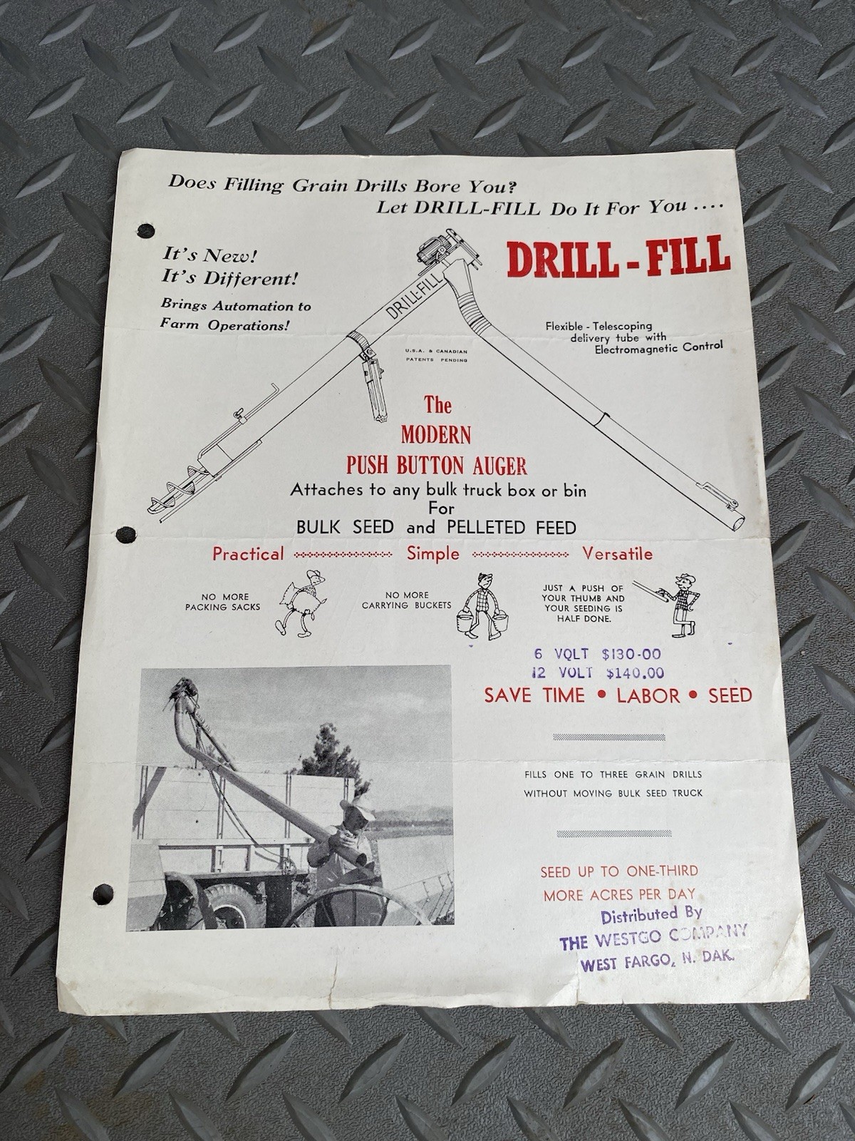Drill – Fill Auger Farm Sales Ad Dealership Agriculture Grain Single Page