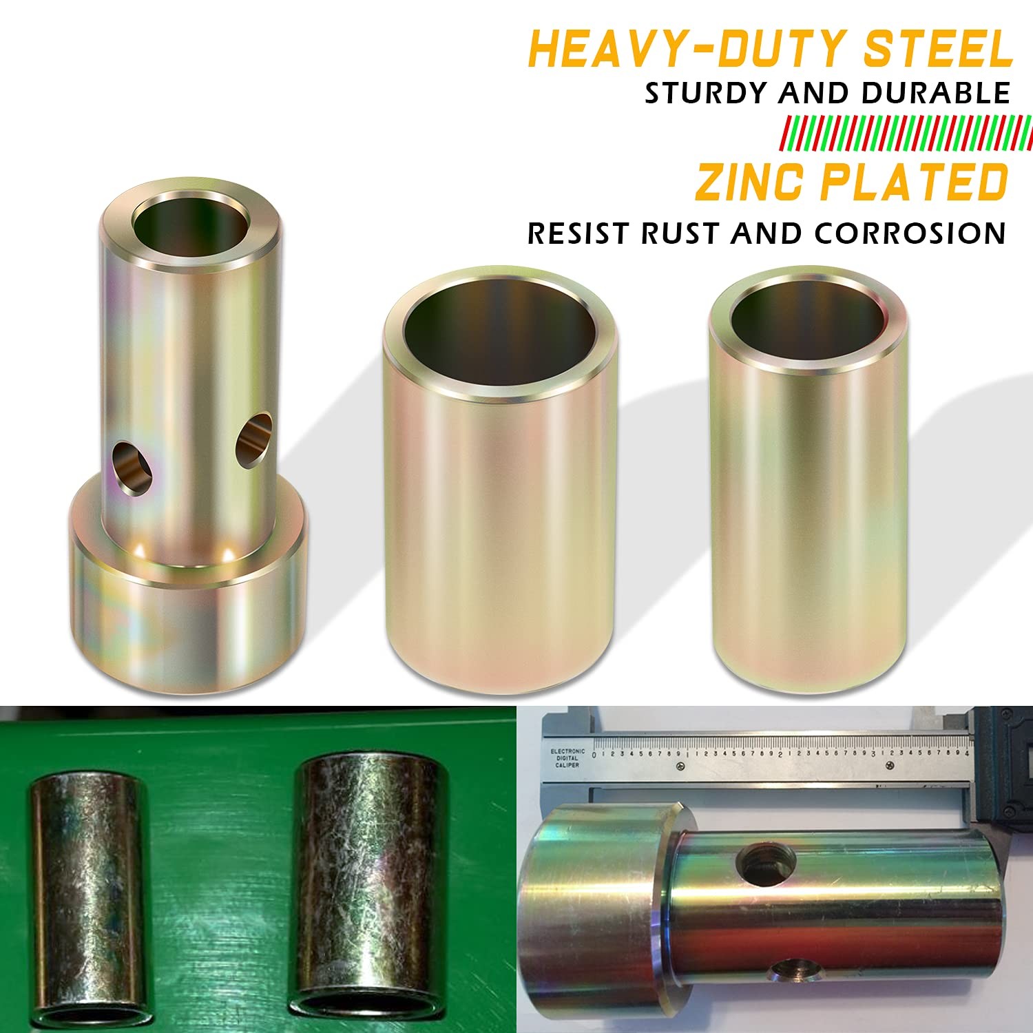Cat 1 Quick Hitch Bushing Kit 3Point Tractor Implements 2 Pins 2 Bushings