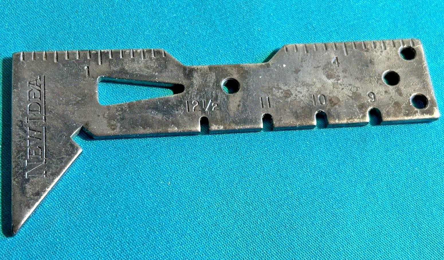 Vtg 1950s New Idea Advertising Wire Gauge 5″ Ruler Measure Implement Wrench