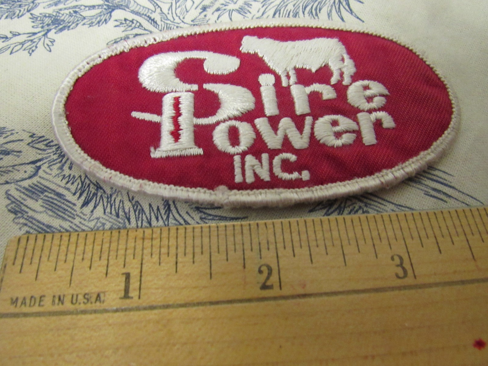 Vtg. “Sire Power Inc.” (Cattle Breeding) Employee Embroidered Patch