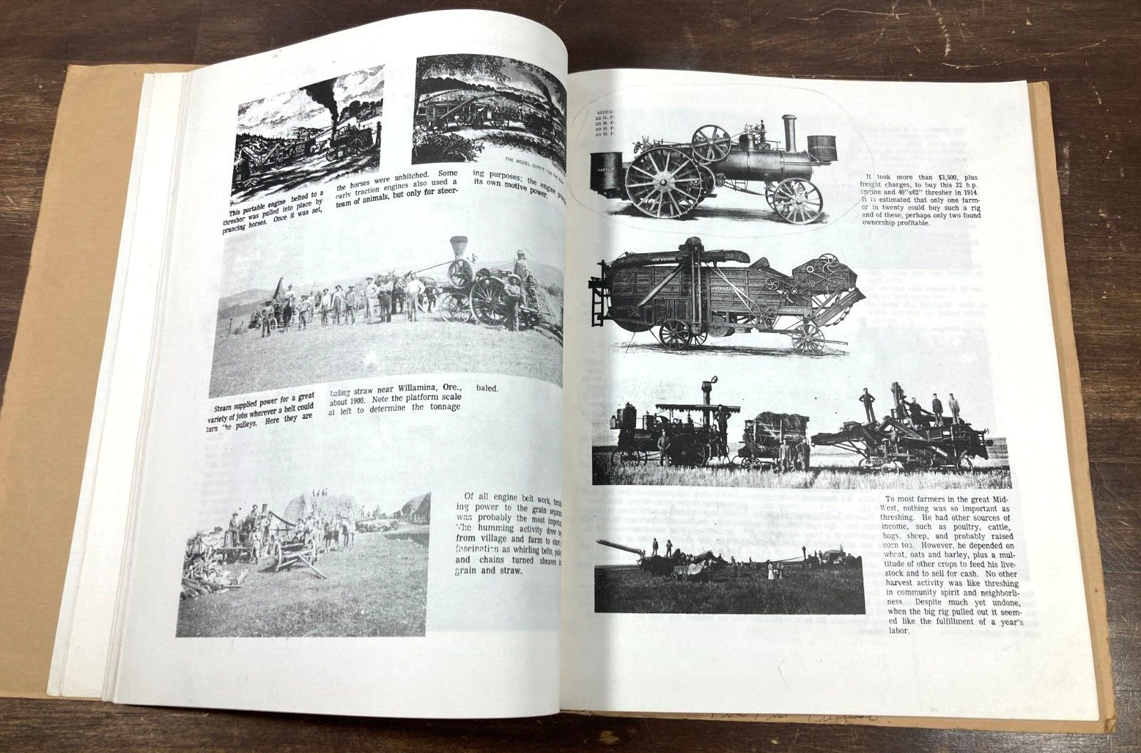 Meanwhile Down on the Farm Al Herman Signed 1971 Farming Steam Tractors Old Ads