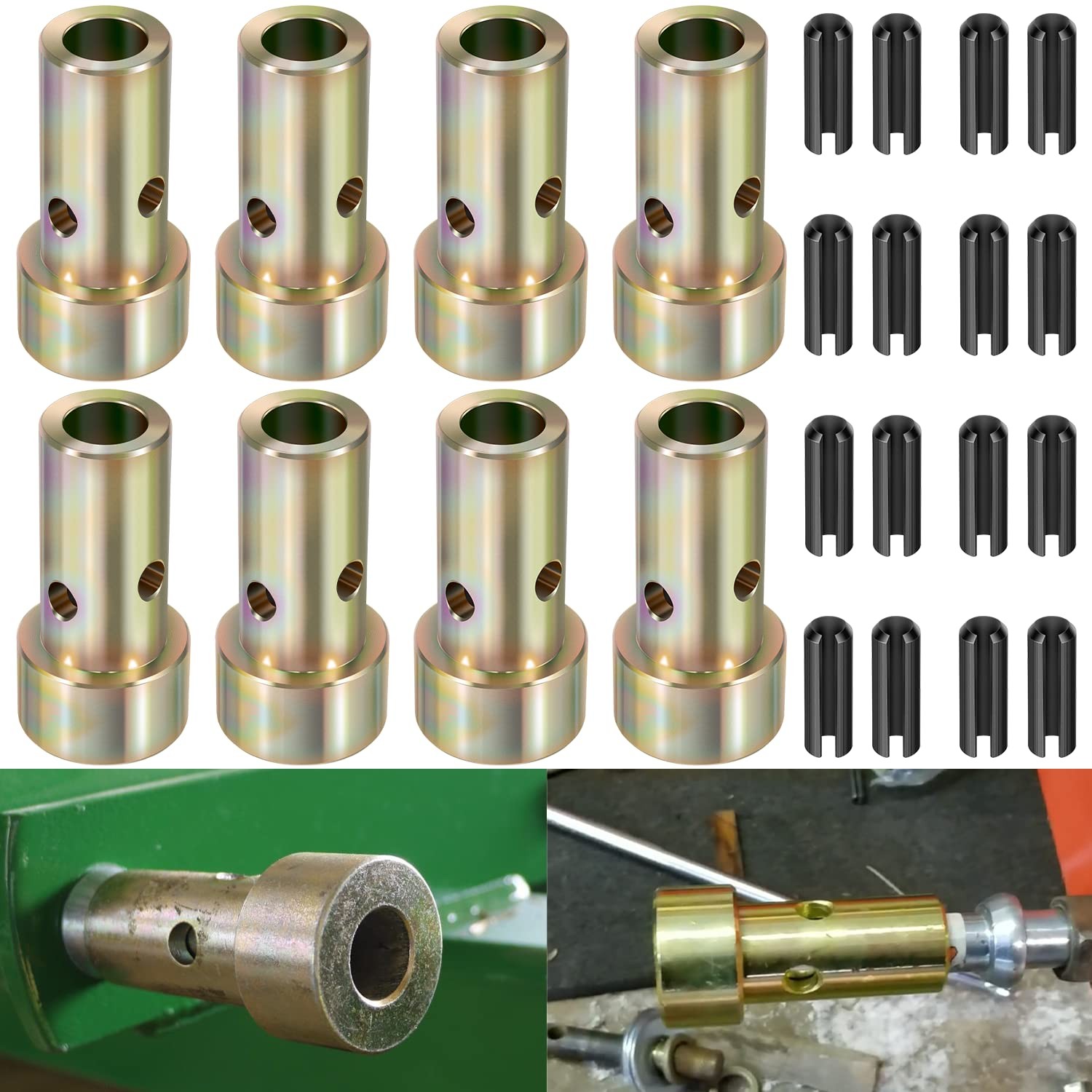 4 Pairs of Cat 1 Quick Hitch Adapter Bushings Set for Category I 3-Point Trac…