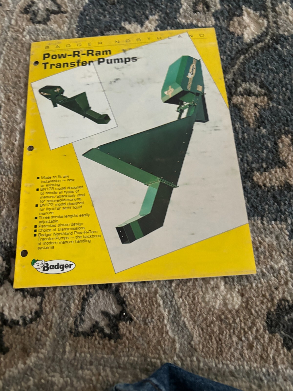 Badger Pow-R-Ram Transfer Pumps Brochure FCCA24