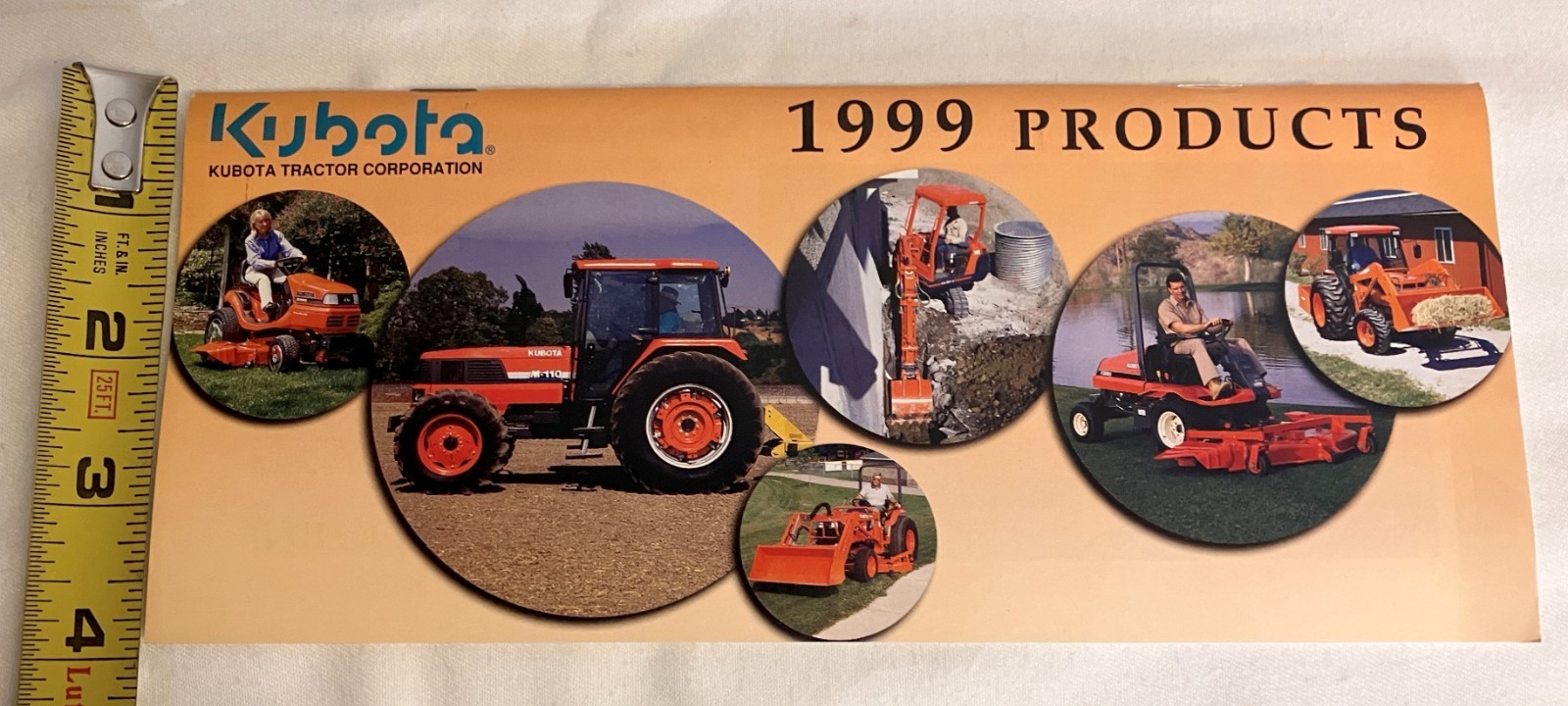 Kubota 1999 Products 48 pages Page Literature Guide 9″ x 4″ *NEW*