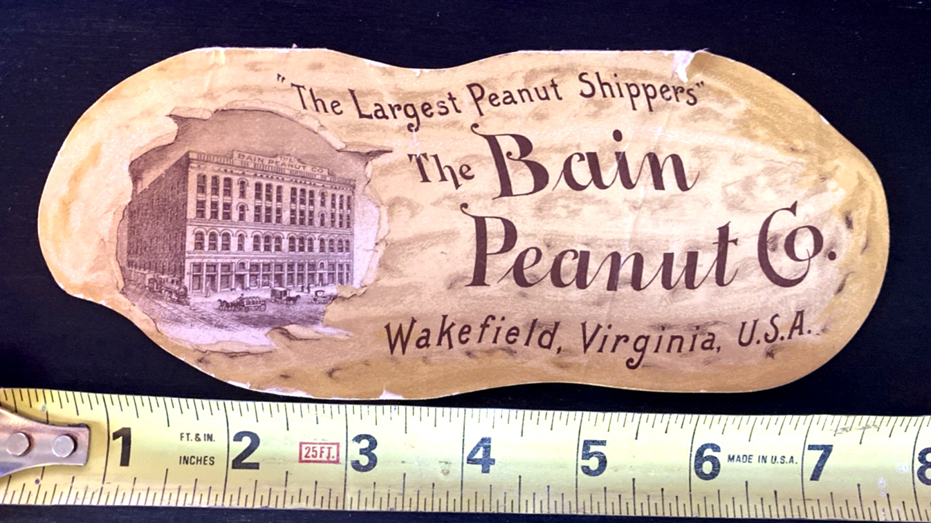Rare 1904 The Bain Peanut Company Wakefield Virginia Advertising Brochure 8″x3″