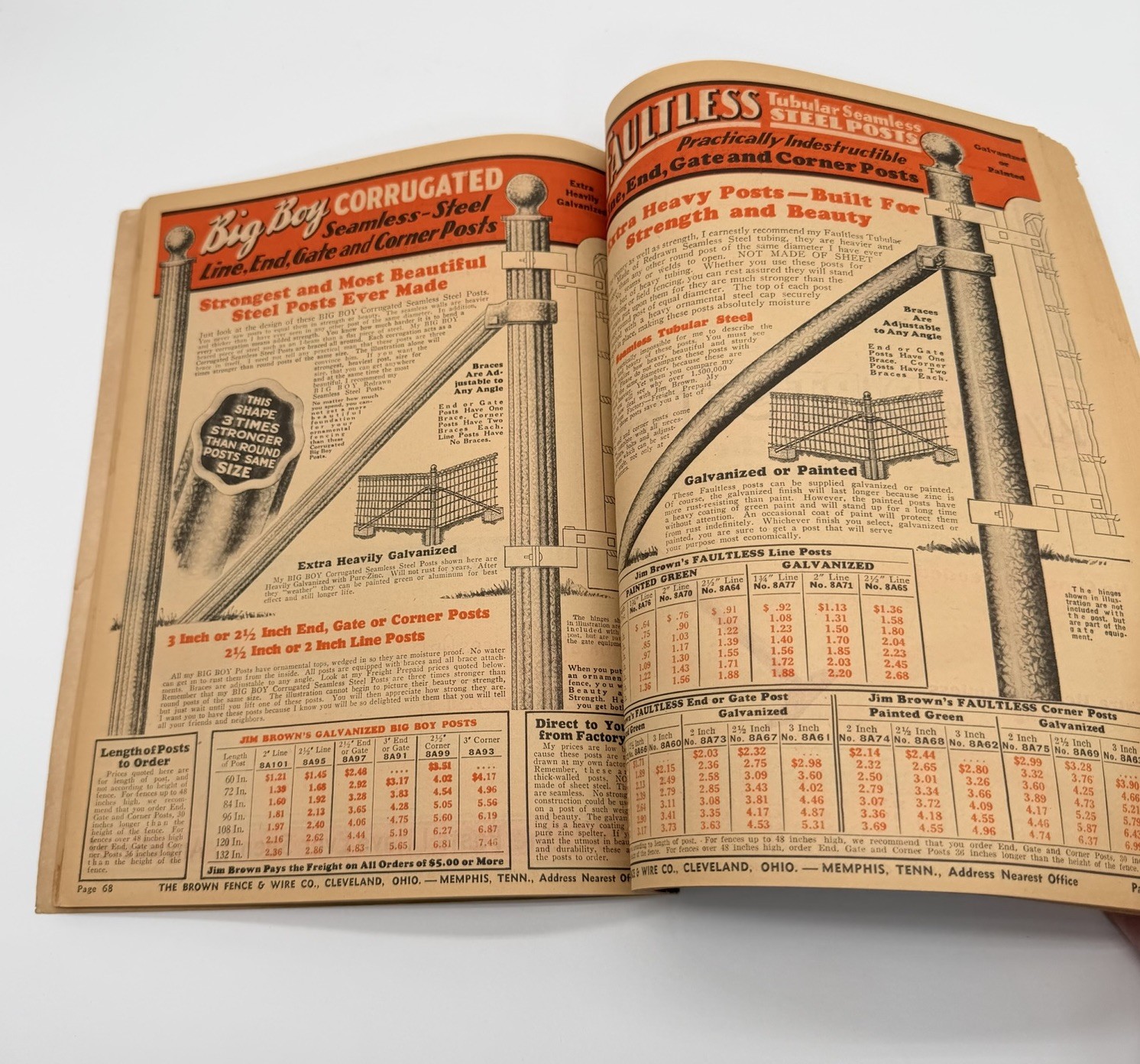 JIM BROWN’S 1935 BARGAIN BOOK – THE BROWN FENCE & WIRE CO.- Catalog