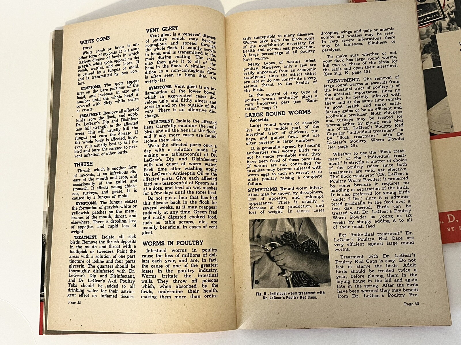 Dr. LeGear’s Booklet Poultry Guide Live Stock Manual Horses Sheep 1940’s LOT 2