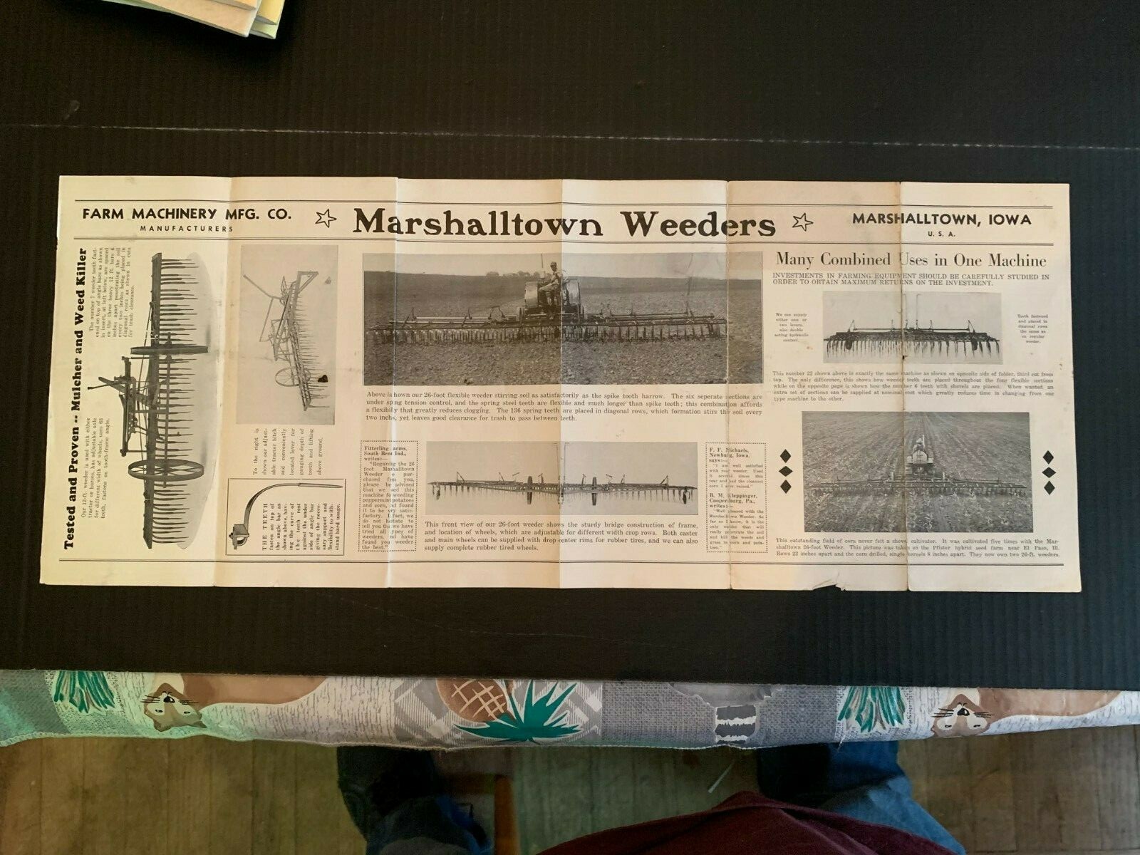 Vintage 1920’s-30’s Farm Machinery Company Marshalltown Iowa Brochure