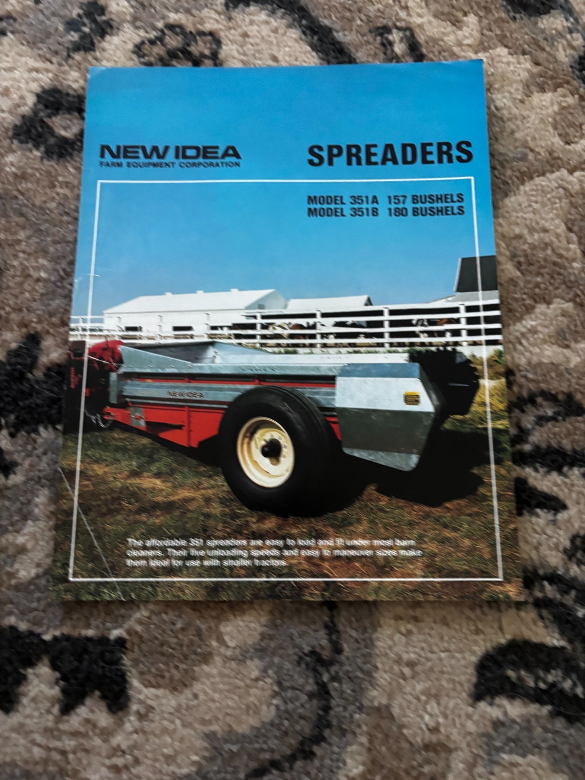 New Idea 351A 351B Manure Spreader For 1984 Brochure DCPA26