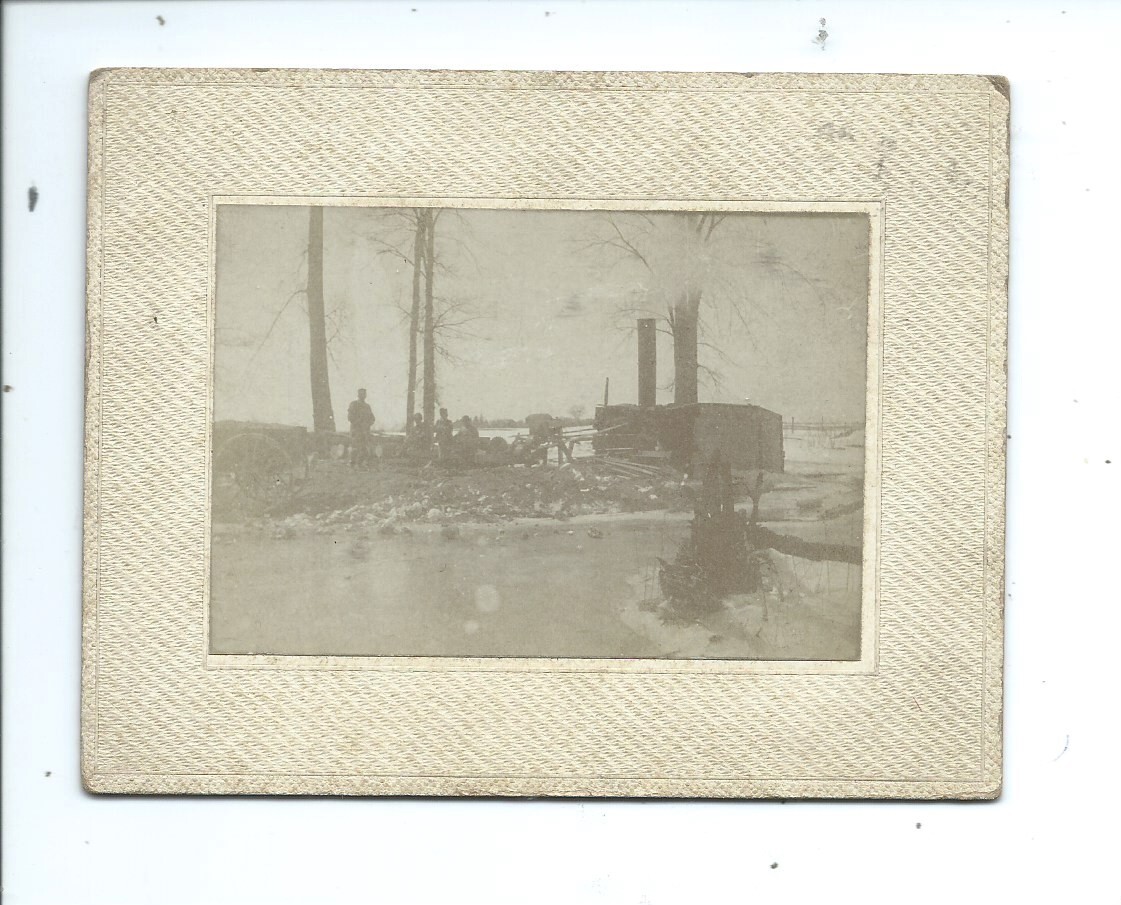 11″x7″ FANTASTIC vtg STEAM TRACTOR photo FARM Saw Mills Plow Engines Michigan +5