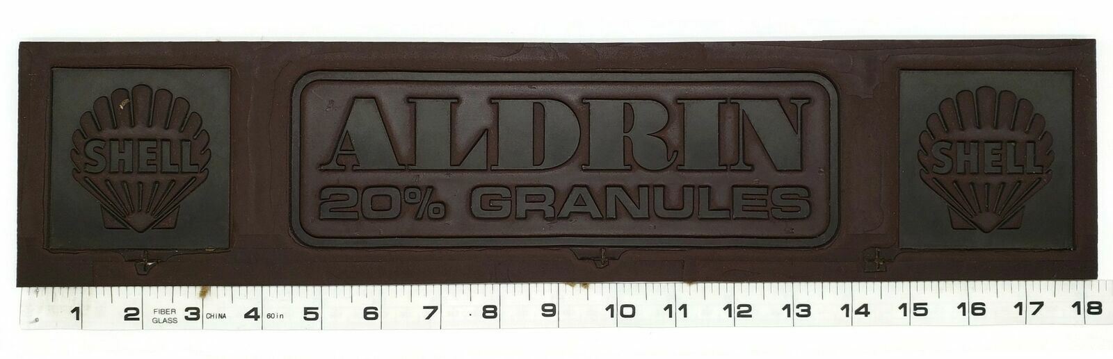 Shell Aldrin 20% Granules Bag Stamp Master Print Plate Sign Decor