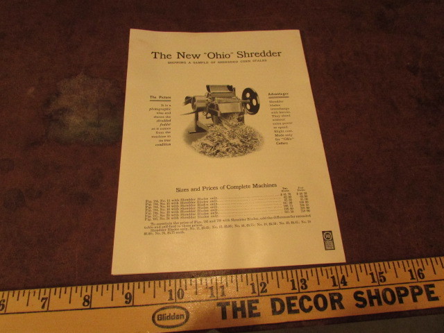 Antique early 1900’s advertising brochure Wagon Mounted Cutter Ensilage Silver