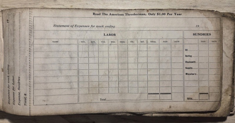 Vintage Reeves & Co Madison WI Wisconsin Threshing Machine Adv Farm Ledgers