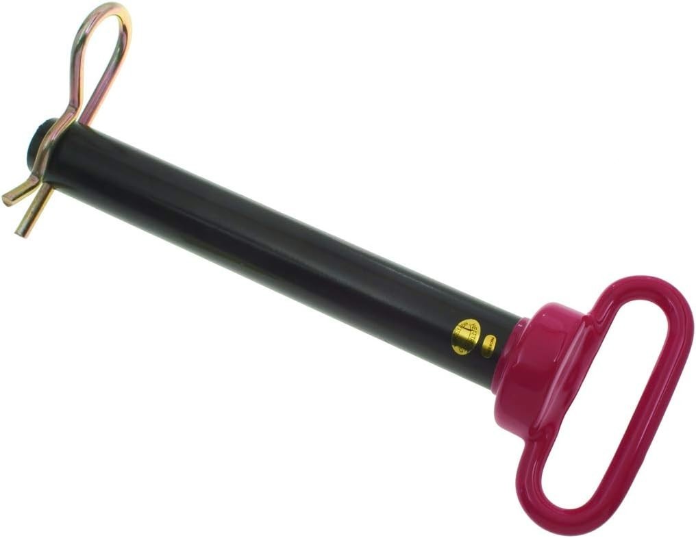 Red Vinyl Coated 1-1/4″ Hitch Pin – Forged Steel, 8-1/2″ Length for Tough Tasks