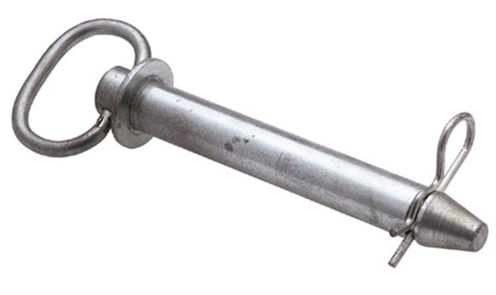 Zinc Plated Hitch Pin 6 1/4 Inch Length 5/8 Inch Diameter for Towing Equipment