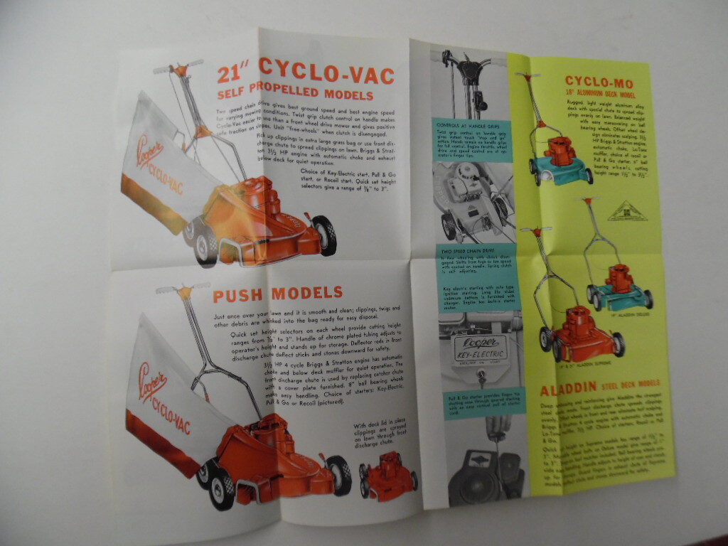 c.1971 Cooper Mfg Co Lawn Mower Catalog Brochure Klipper Marshalltown IA Vintage